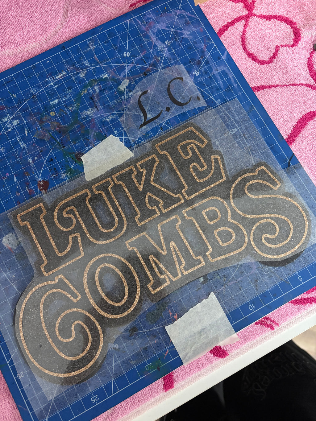 Luke Combs Iron-on Glitter Vinyl
