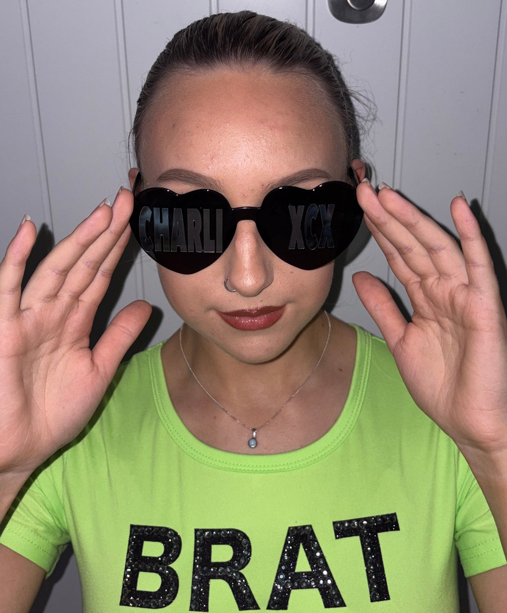CharliXCX Heart Glasses