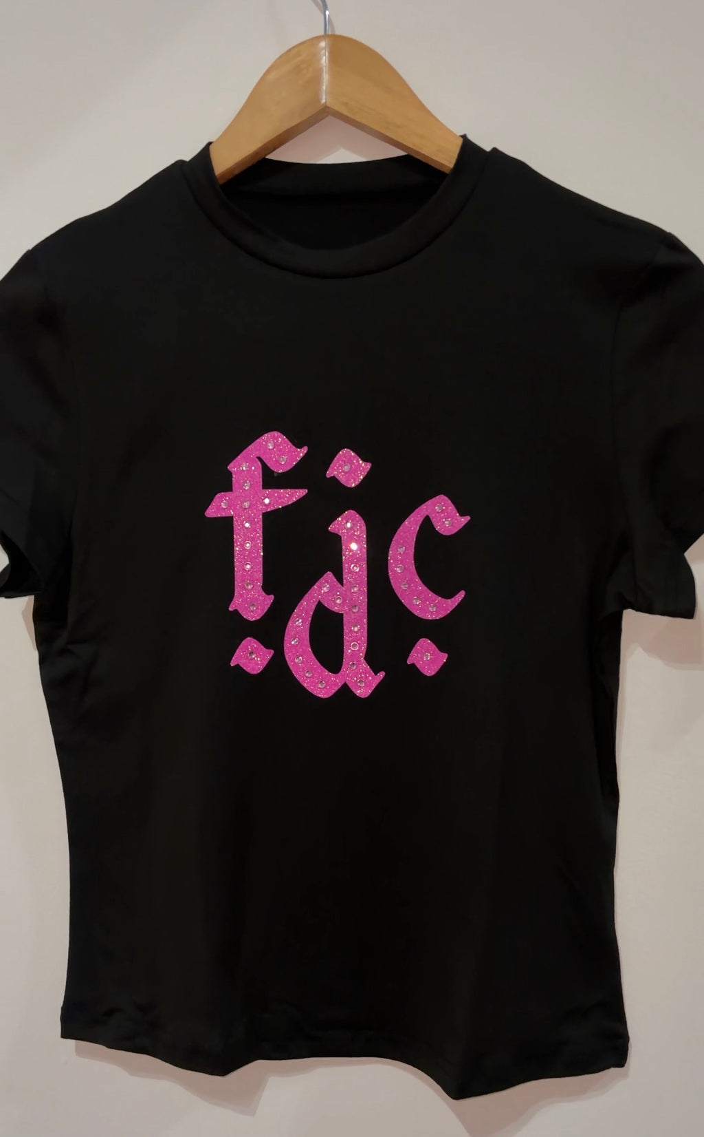 FDC hot pink rhinestone tee