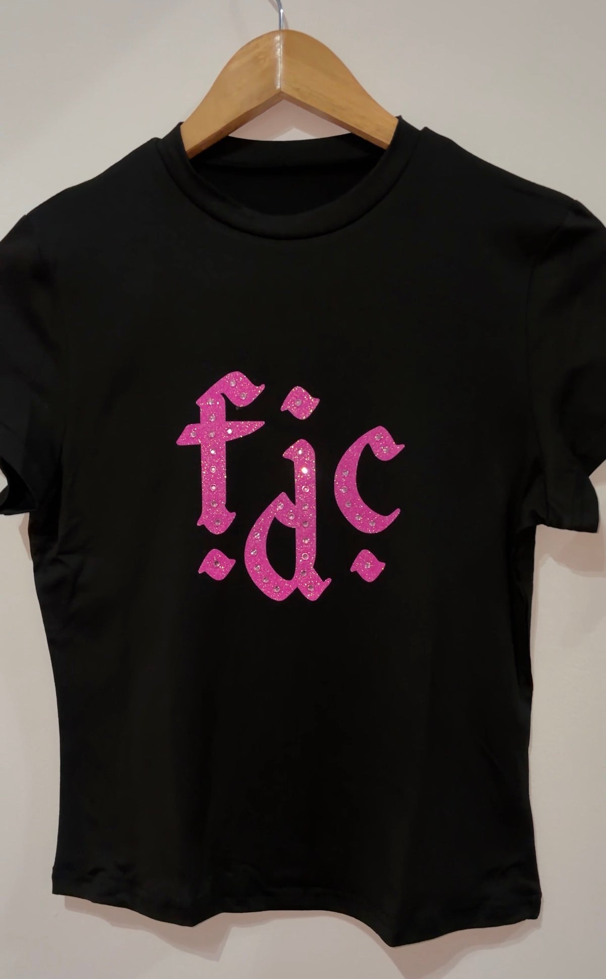 FDC hot pink rhinestone tee