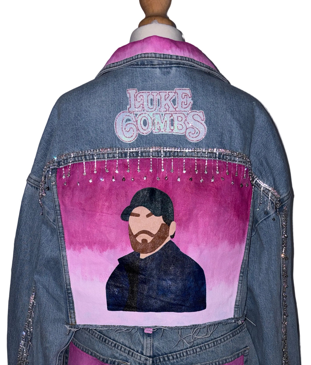 Luke Combs Pink Denim Set