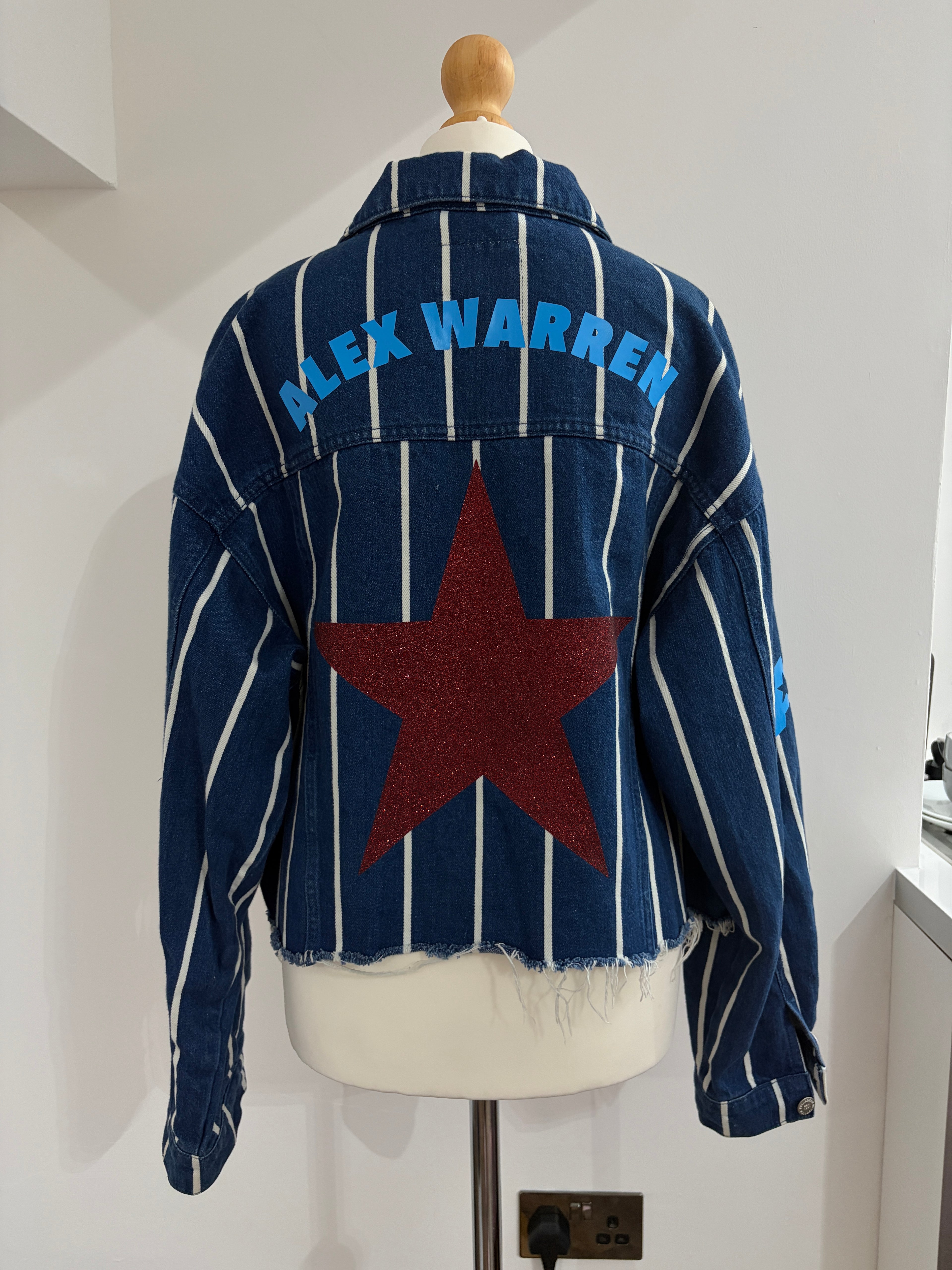 Alex Warren Striped Denim Jacket
