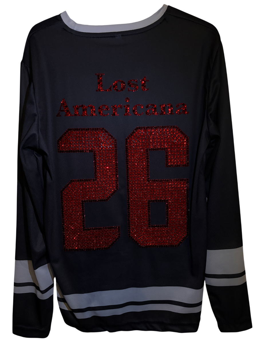 MGK rhinestoned long sleeve jersey