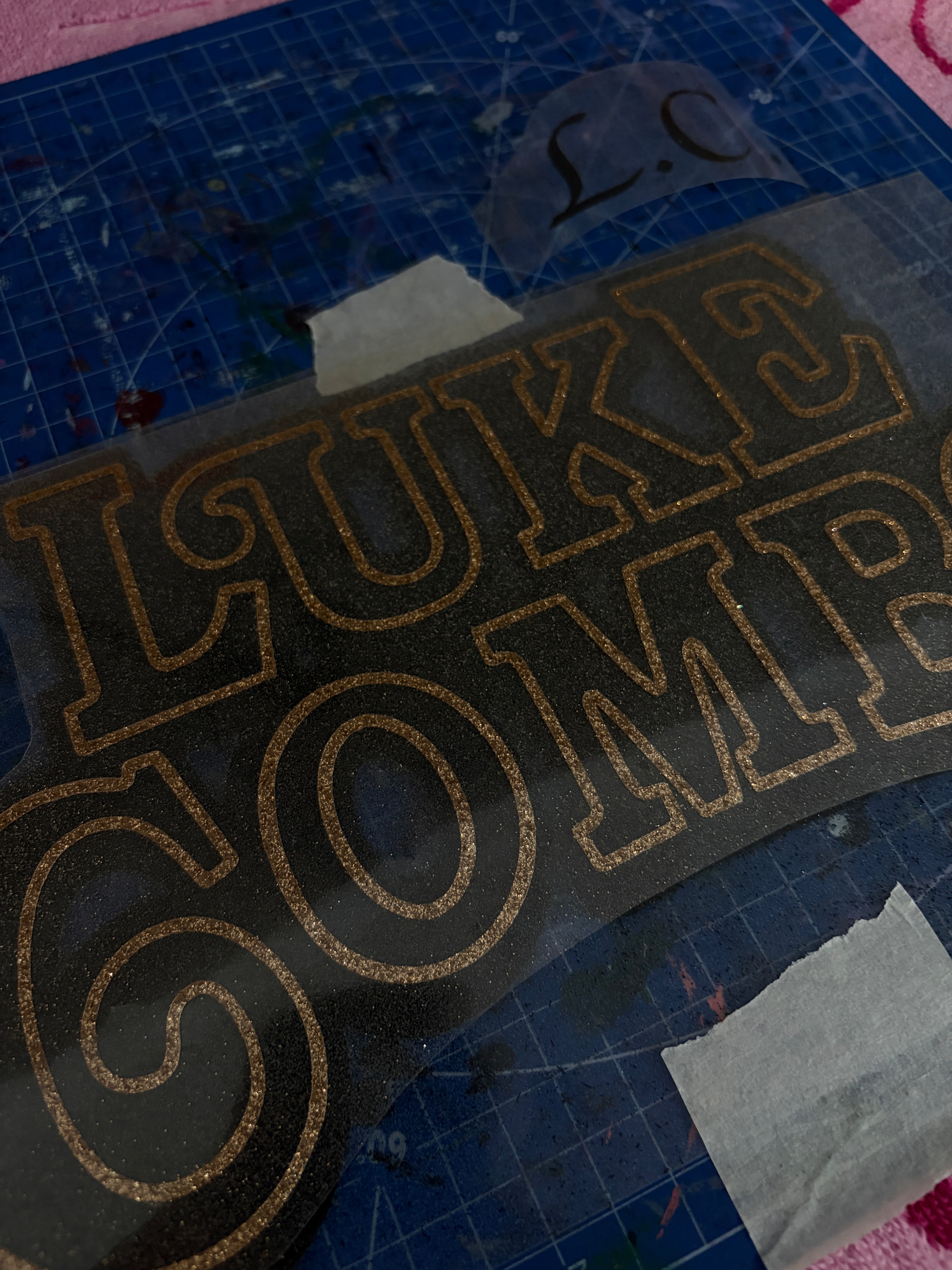 Luke Combs Iron-on Glitter Vinyl