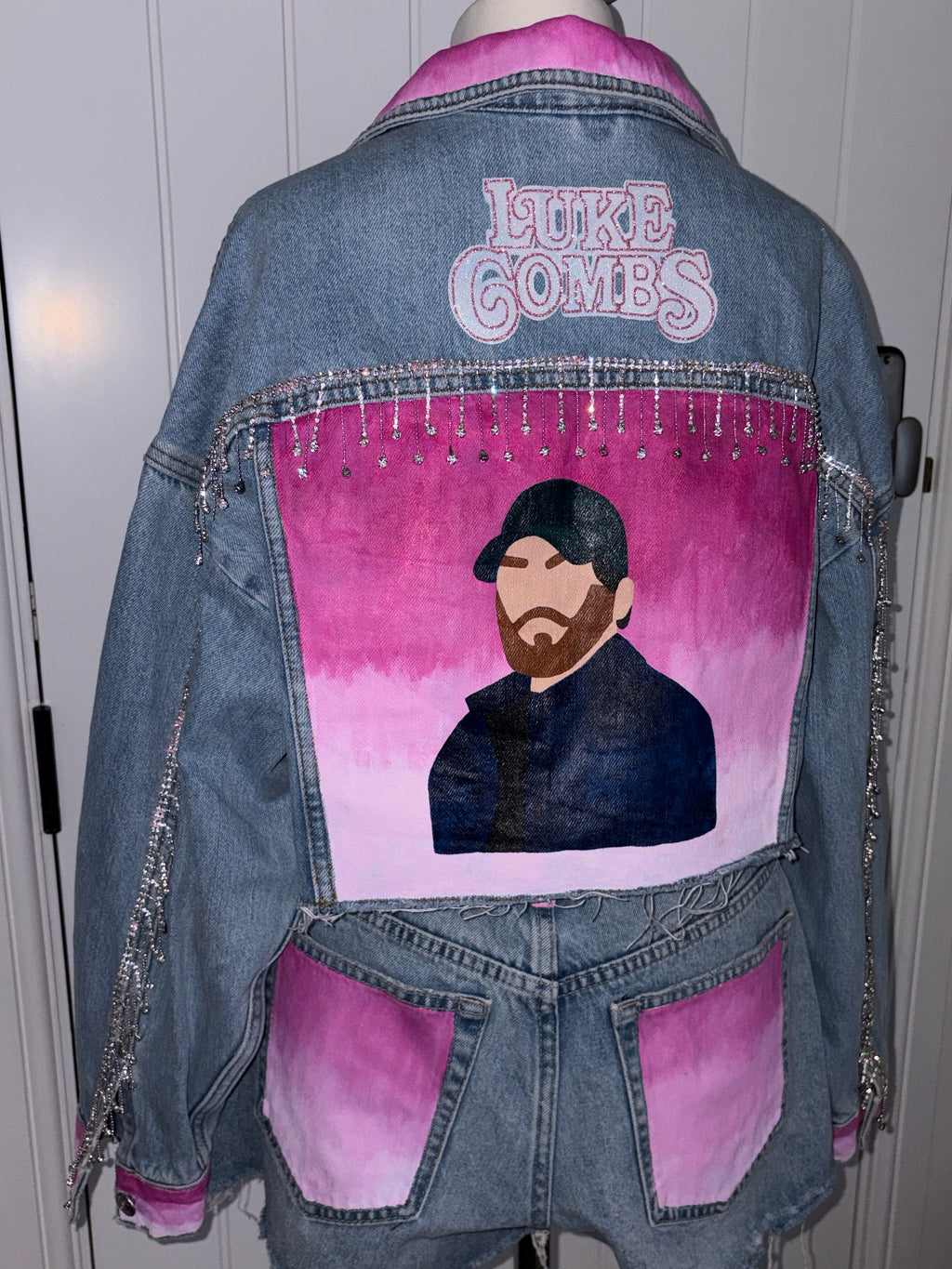 Luke Combs Pink Denim Set