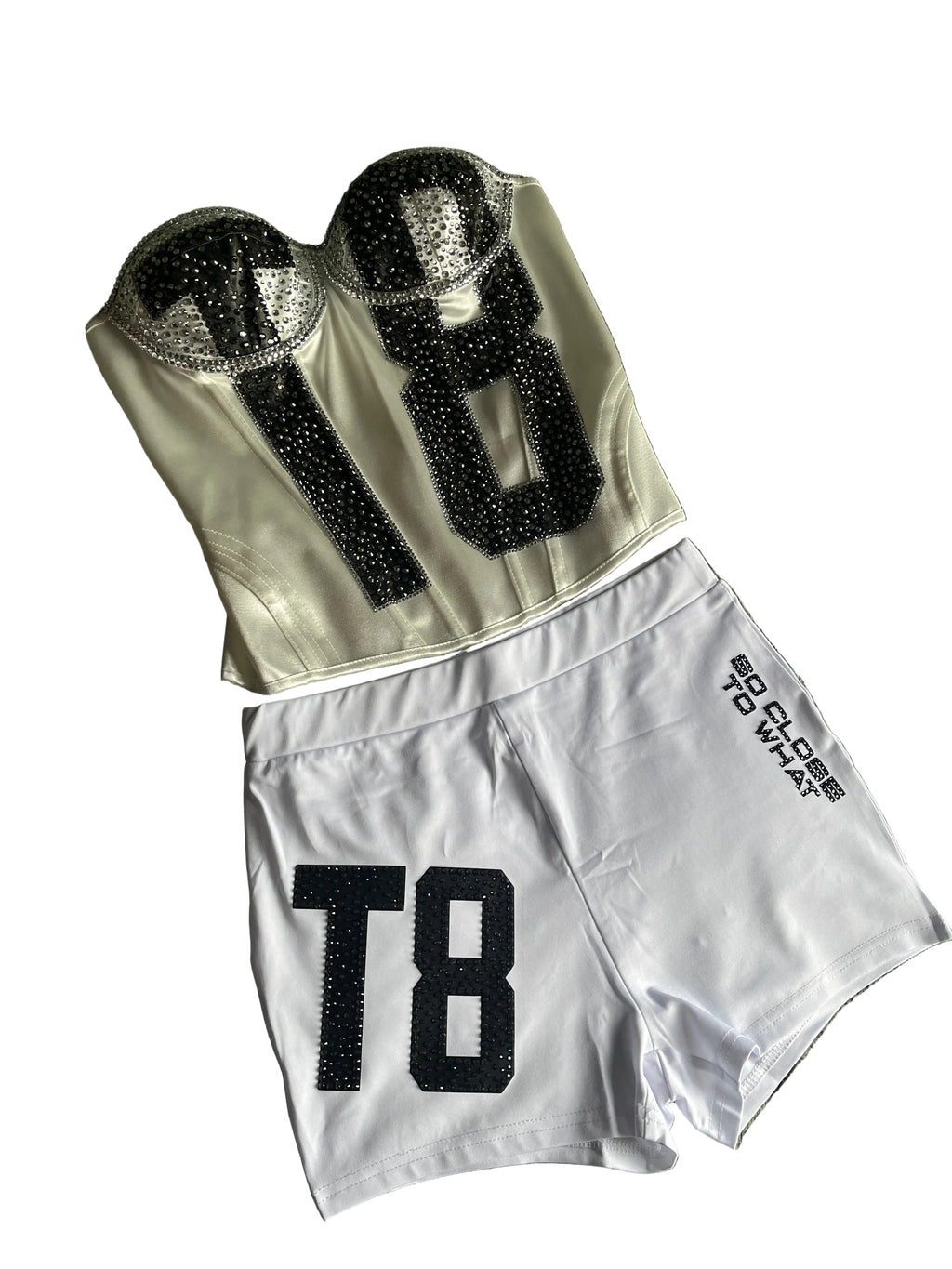 Tate Mcrae Corset and Shorts (white)