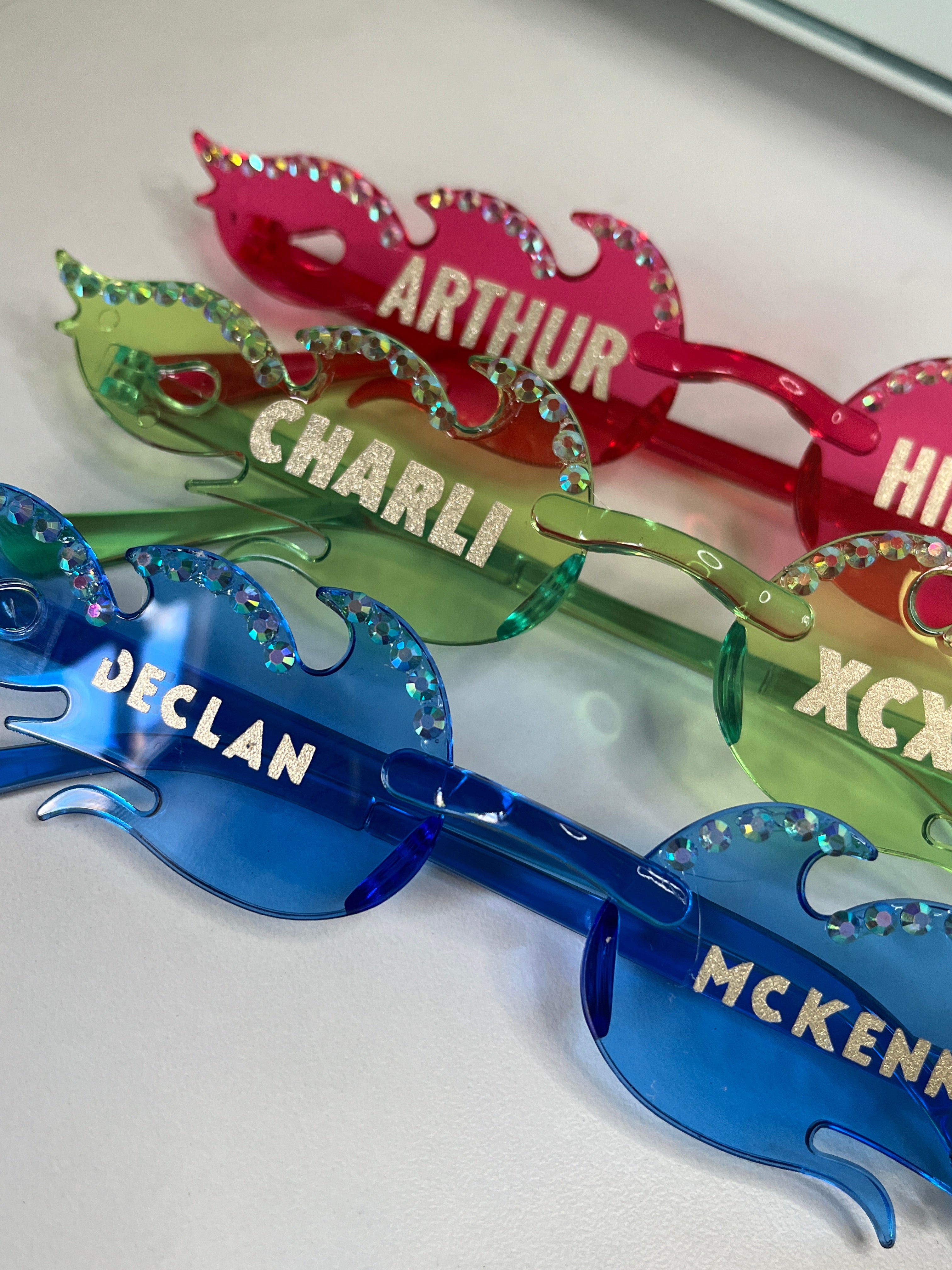 Custom Flame Glasses