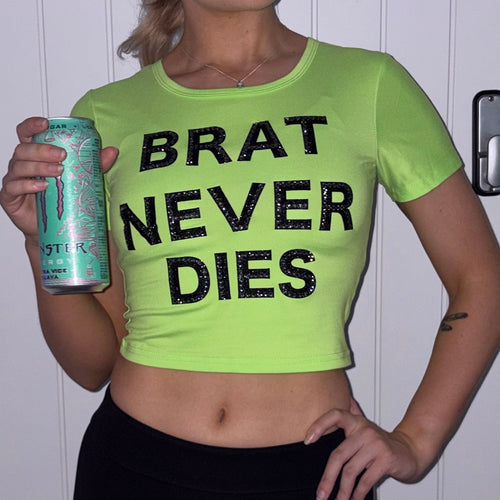 CharliXCX Brat Never Dies Tee