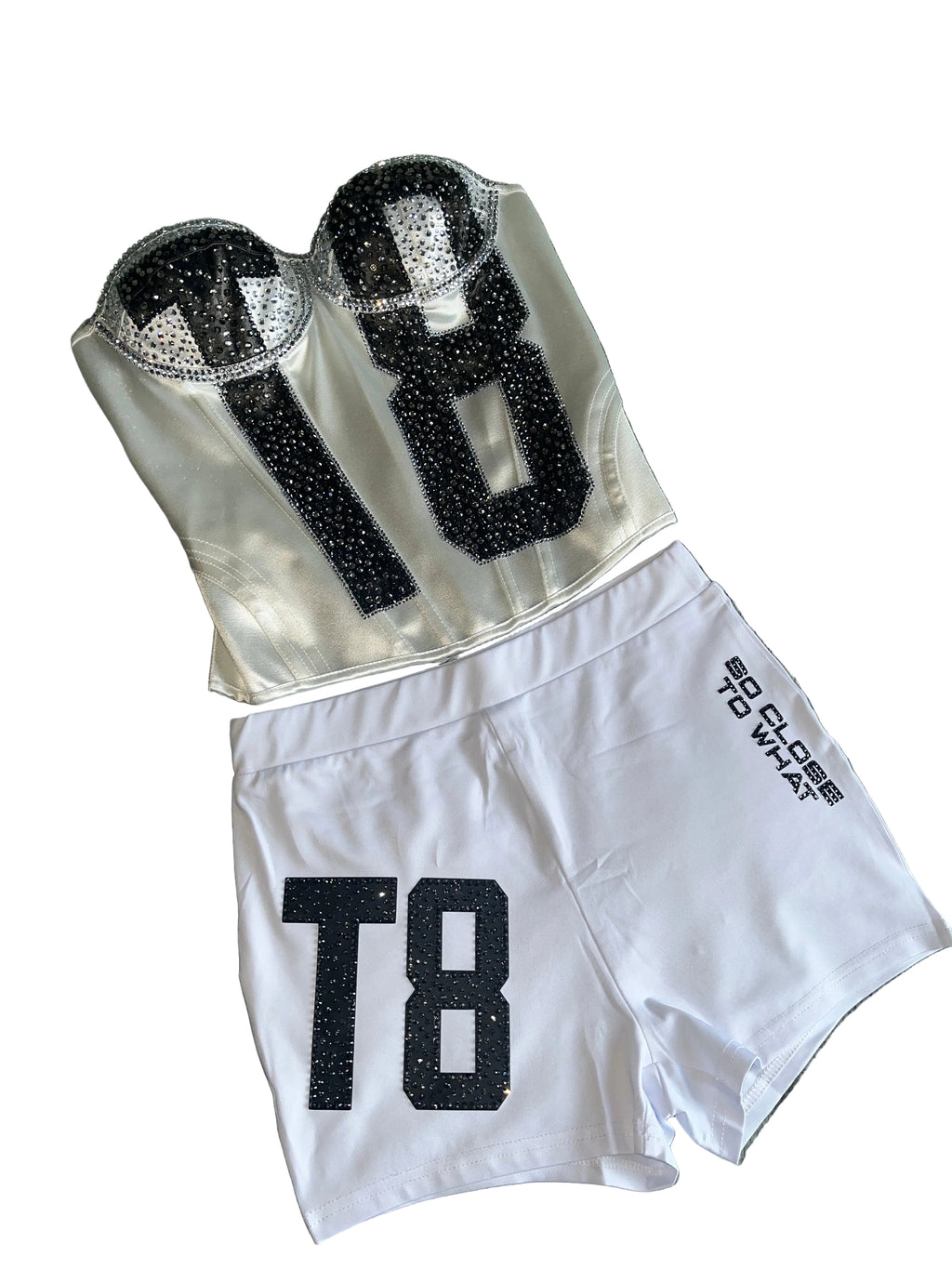 Tate Mcrae Corset and Shorts (white)