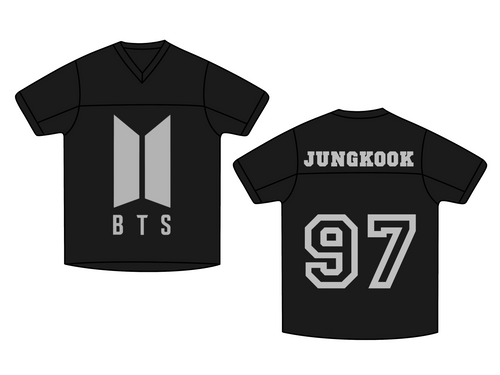 BTS names double-sided rhinestone jersey