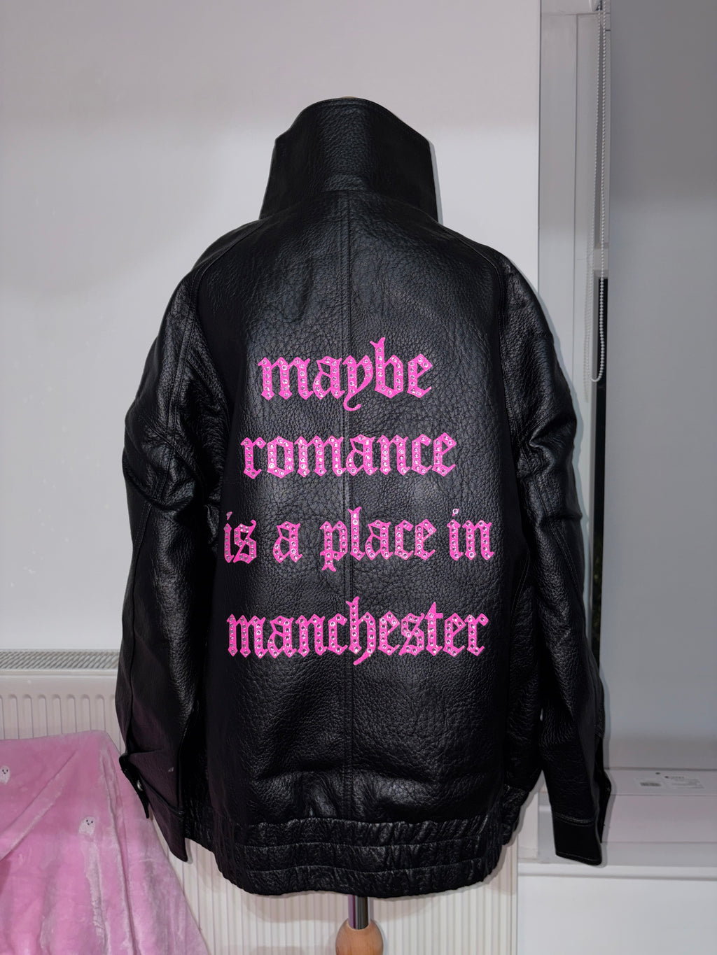Fontaines faux-leather jacket🩷