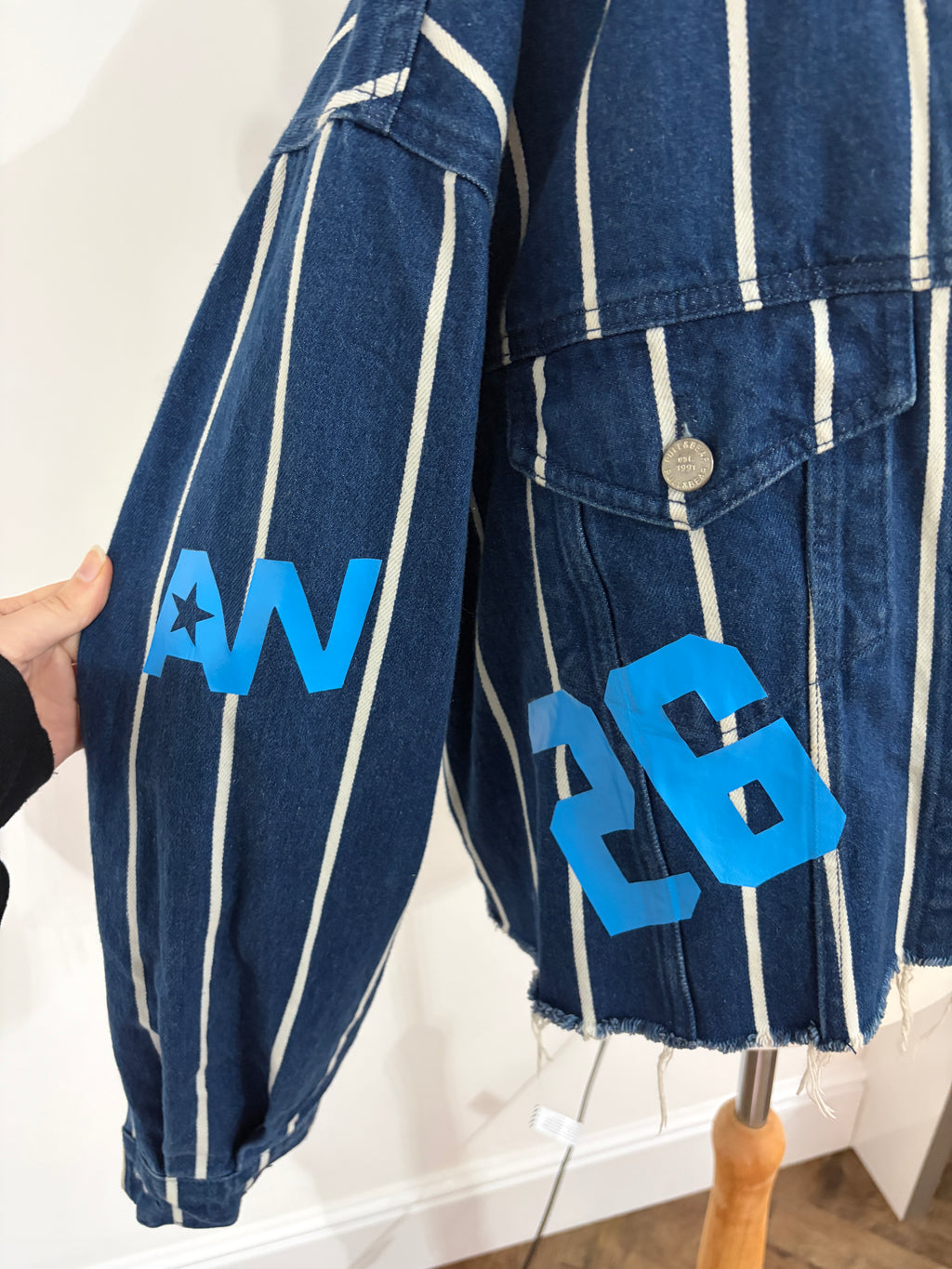 Alex Warren Striped Denim Jacket