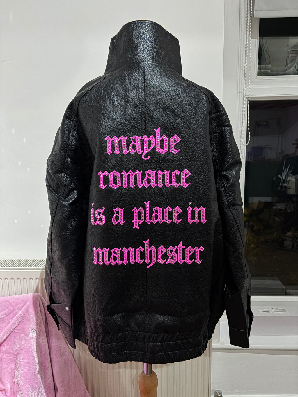Fontaines faux-leather jacket🩷