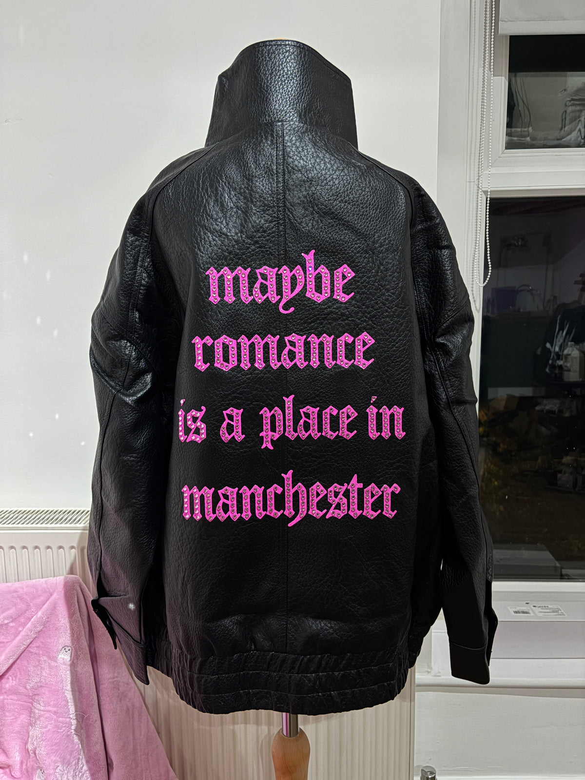 Fontaines faux-leather jacket🩷