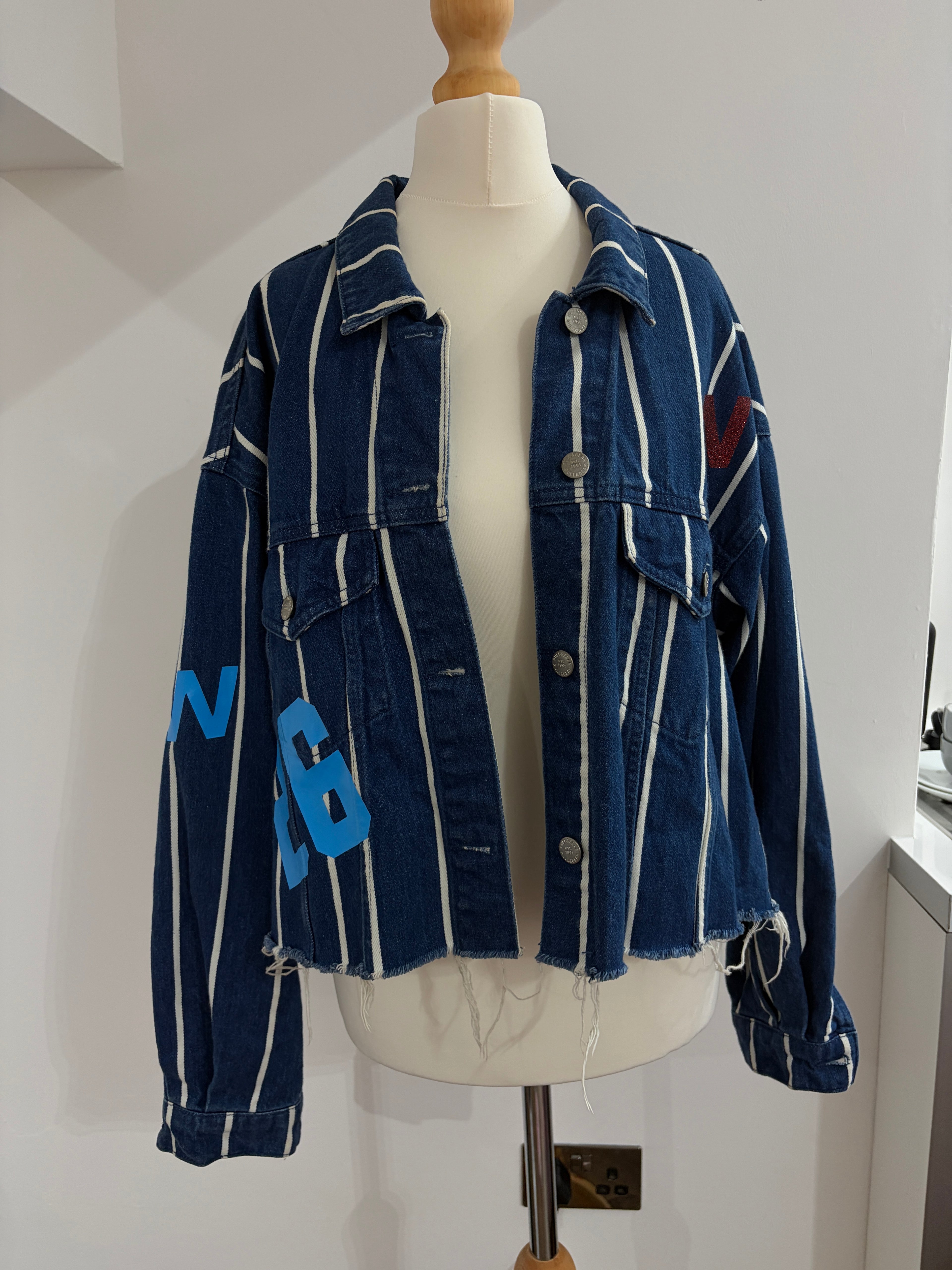 Alex Warren Striped Denim Jacket