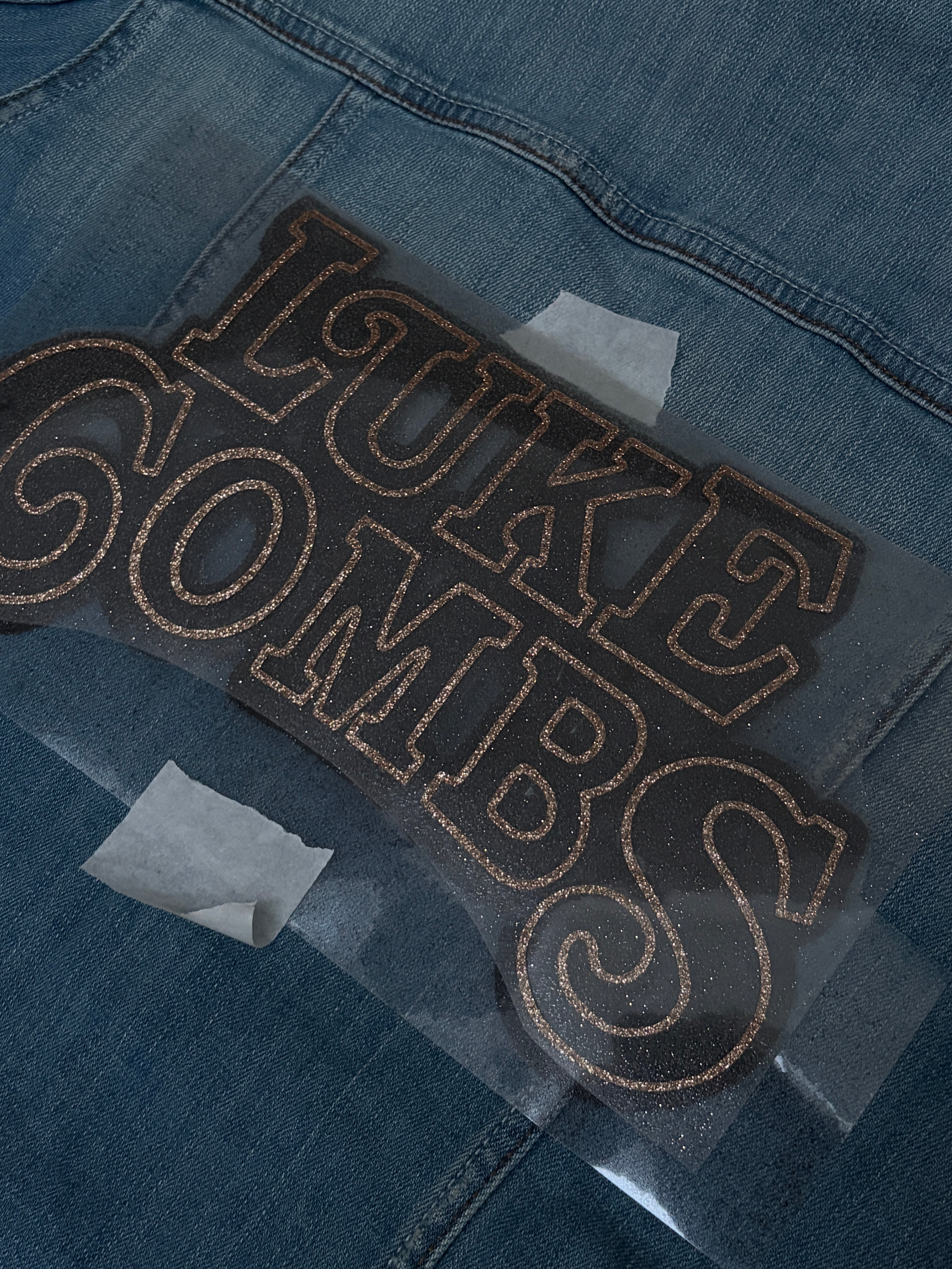 Luke Combs Iron-on Glitter Vinyl