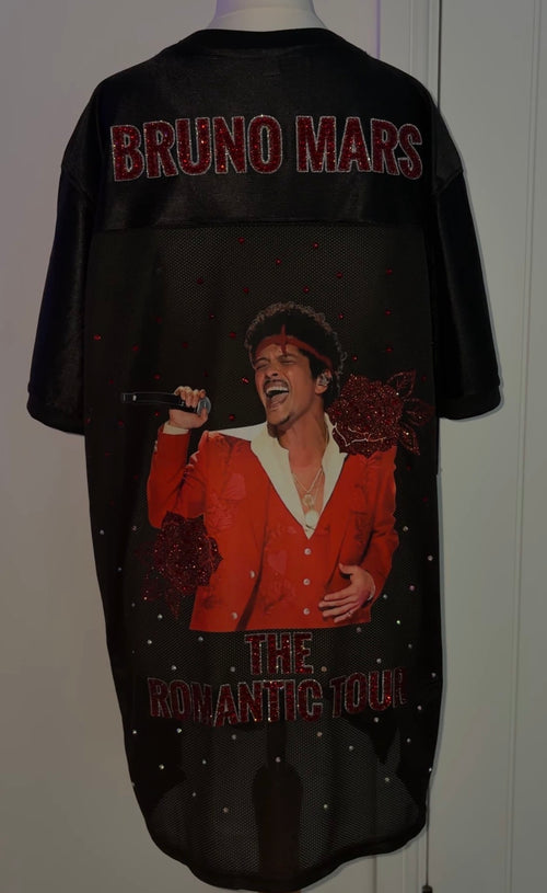 Bruno Mars Portrait Rhinestone Jersey