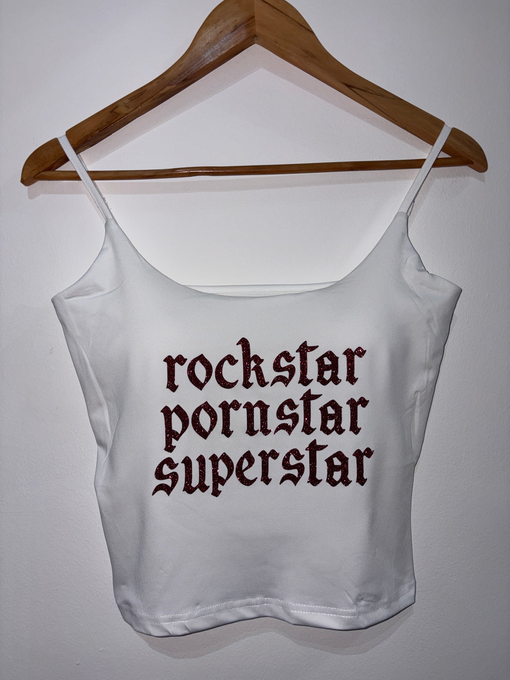 White Fontaines Vest with Red Text